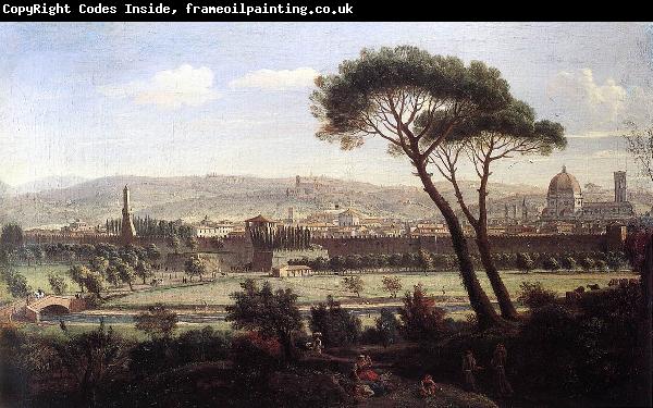 WITTEL, Caspar Andriaans van View of Florence from the Via Bolognese